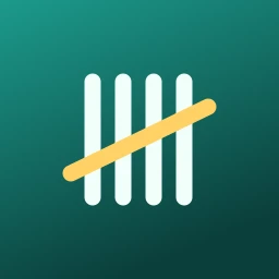 The Tally app icon: four tally marks crossed by a fifth.