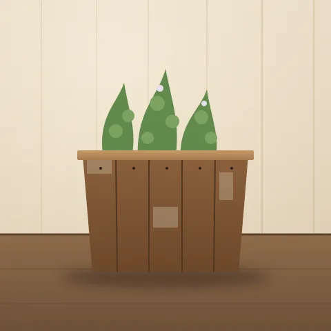 A square planter of old fence boards, full of herbs